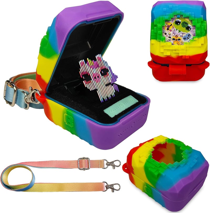 JCHPINE Silicone Cover Case for Bitzee Magicals Interactive Digital Pet and Case, Protective Skin Sleeve for Bitzee Magicals Virtual Electronic Pets Accessories (Multicolor) - Image 1